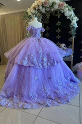Keira | Step Into Magic with Stunning Purple Quince Dresses - Light Purple - PromDressClub